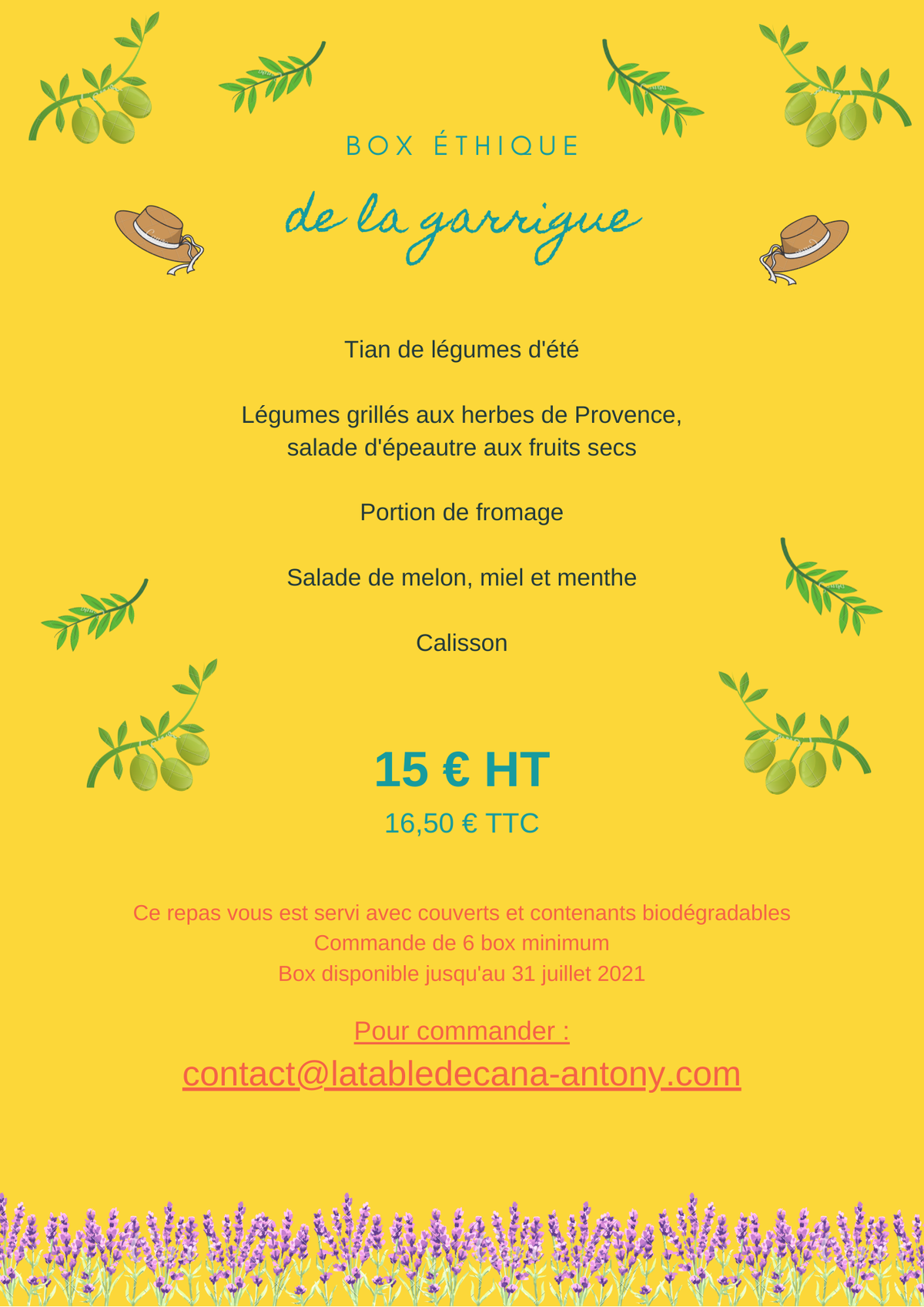 Box déjeuner mois de juillet
