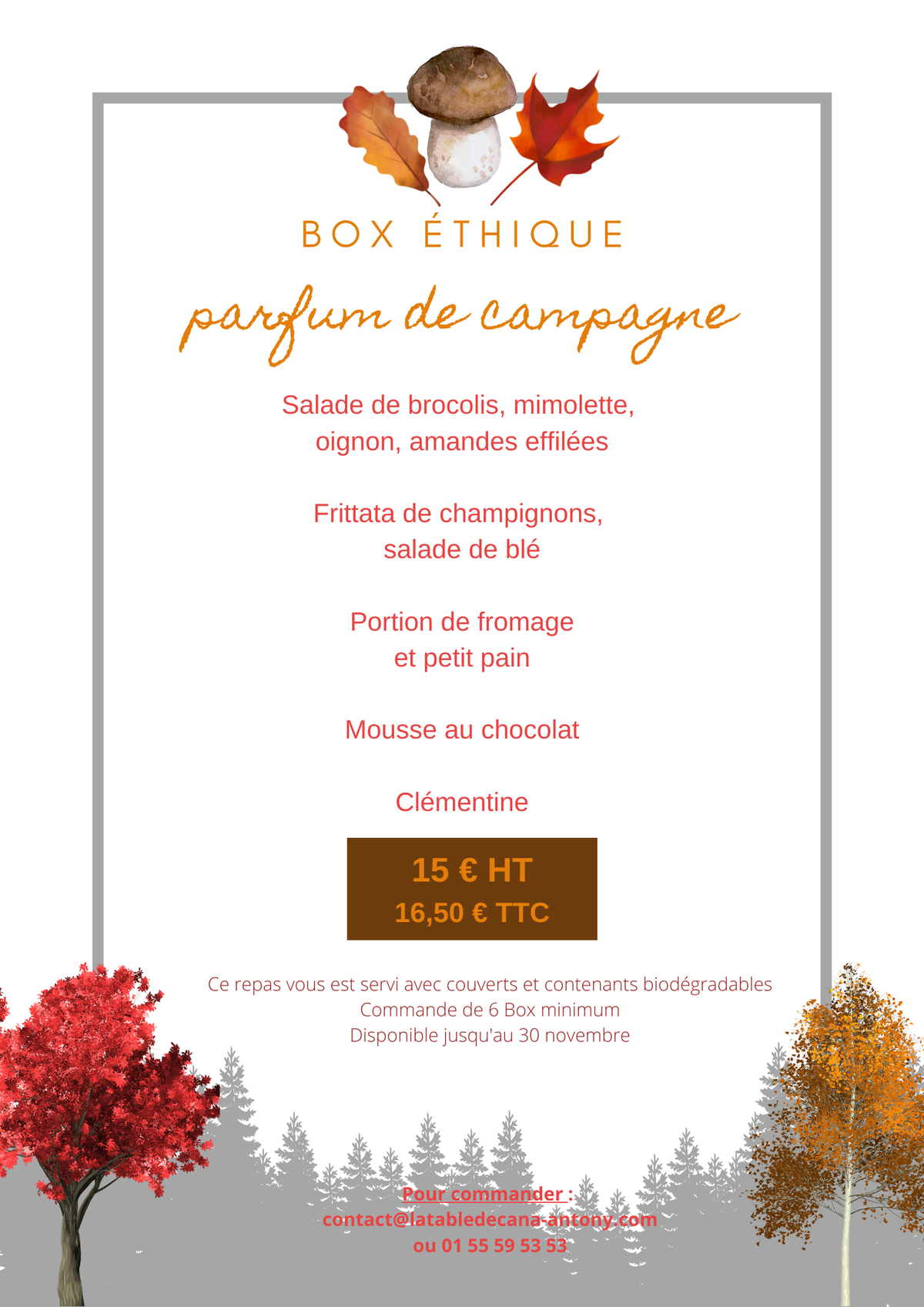 menu d'automne savoureux
